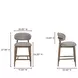 Ellie Gray Performance Fabric Upholstered Counter Height Stool