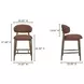 Ellie Rust Performance Fabric Upholstered Counter Height Stool