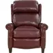 Meade Marisol Cabernet Leather Push Thru The Arms Lounge Recliner with Nailhead Trim