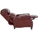 Meade Marisol Cabernet Leather Push Thru The Arms Lounge Recliner with Nailhead Trim