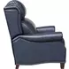 Meade Shoreham Blue Leather Push Thru The Arms Lounge Recliner with Nailhead Trim