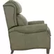 Meade Oasis Olive Leather Push Thru The Arms Lounge Recliner with Nailhead Trim
