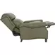 Meade Oasis Olive Leather Push Thru The Arms Lounge Recliner with Nailhead Trim