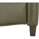 Meade Oasis Olive Leather Push Thru The Arms Lounge Recliner with Nailhead Trim