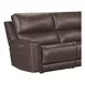 Easton Steamboat Brown Leather 7 Piece Zero Gravity Power Reclining Sectional with USB Charging