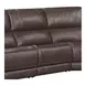 Westville Steamboat Brown Leather 7 Piece Zero Gravity Power Reclining Sectional with USB Charging