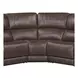 Easton Steamboat Brown Leather 7 Piece Zero Gravity Power Reclining Sectional with USB Charging