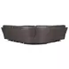 Easton Steamboat Brown Leather 6 Piece Zero Gravity Power Reclining Sectional with USB Charging