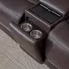 Easton Steamboat Brown Leather 6 Piece Zero Gravity Power Reclining Sectional with USB Charging