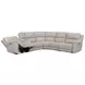 Easton Steamboat Quartz Leather Power Reclining Sectional with USB Charging
