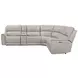 Easton Steamboat Quartz Leather Power Reclining Sectional with USB Charging
