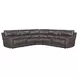Easton Steamboat Brown Leather 7 Piece Zero Gravity Power Reclining Sectional with USB Charging