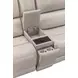 Easton Steamboat Quartz Leather Power Reclining Sectional with USB Charging