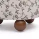Jaine Beige Floral Jacquard Woven Ottoman