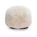 Oopa Off White Faux Shearling Swivel Ottoman