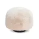 Oopa Off White Faux Shearling Swivel Ottoman