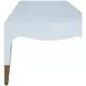 Medina Light Blue Lacquer Coffee Table With Antique Brass Foot Caps