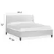 Fernholt Belgian Wheat and White Queen Upholstered Panel Bed