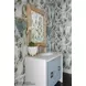 April Textured Light Blue Linen Carrera Marble Top Bath Vanity