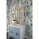 April Textured Light Blue Linen Carrera Marble Top Bath Vanity
