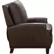 Melrose Ashford Walnut Leather Push Thru The Arms Recliner with Nailhead Trim