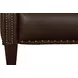 Melrose Ashford Walnut Leather Push Thru The Arms Recliner with Nailhead Trim