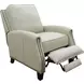 Melrose Shoreham Cream Leather Push Thru The Arms Recliner with Nailhead Trim