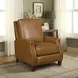 Melrose Shoreham Ponytail Leather Push Thru The Arms Recliner with Nailhead Trim