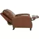Melrose Colchester Bitters Leather Push Thru The Arms Recliner with Nailhead Trim