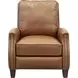 Melrose Shoreham Ponytail Leather Push Thru The Arms Recliner with Nailhead Trim