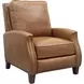 Melrose Shoreham Ponytail Leather Push Thru The Arms Recliner with Nailhead Trim