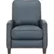 Melrose Santa Fe Ocean Leather Push Thru The Arms Recliner with Nailhead Trim