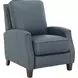 Melrose Santa Fe Ocean Leather Push Thru The Arms Recliner with Nailhead Trim