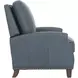 Melrose Santa Fe Ocean Leather Push Thru The Arms Recliner with Nailhead Trim