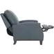 Melrose Santa Fe Ocean Leather Push Thru The Arms Recliner with Nailhead Trim