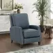Melrose Santa Fe Ocean Leather Push Thru The Arms Recliner with Nailhead Trim