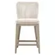 Woven Outdoor Shell Performance Fabric Upholstered Mesh Counter Height Stool
