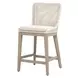Woven Outdoor Shell Performance Fabric Upholstered Mesh Counter Height Stool