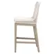 Woven Outdoor Shell Performance Fabric Upholstered Mesh Counter Height Stool