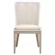 Woven Outdoor Shell Performance Fabric Upholstered Mesh Dining Chair Set of 2