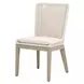 Woven Outdoor Shell Performance Fabric Upholstered Mesh Dining Chair Set of 2