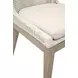 Woven Outdoor Shell Performance Fabric Upholstered Mesh Dining Chair Set of 2