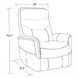 Gemini Ivory Manual Swivel Glider Recliner