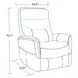 Gemini Linen Performance Fabric Swivel Glider Recliner