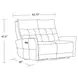 Gershwin Lucca Butterscotch 62" Power Reclining Loveseat with Zero Gravity