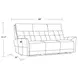 Gershwin Lucca Butterscotch 87" Power Reclining Sofa with Zero Gravity