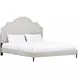 Zest Beige and Black Queen Upholstered Panel Bed
