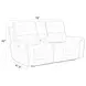 Hancock Bette Hazel 76" Zero Gravity Power Reclining Loveseat with USB Charging and LED