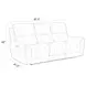 Hancock Bette Hazel 88" Zero Gravity Power Reclining Sofa with LED and USB Charging