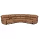 Hancock Apple Cider 6 Piece Zero Gravity Power Reclining Sectional with USB Charging